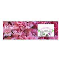 Mur des fleurs roses modèles de cartes de visite