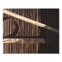 Mur en bois de grange de planches de Brown - photo