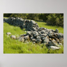 Mur tombé de roche posters