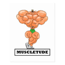 MUSCLETUDE, carte postale