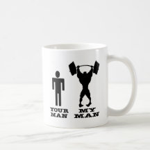Musculation votre homme contre mon homme tasse à café