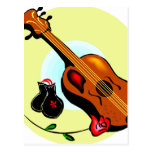 Musical graphique de conception de rose de castagn cartes postales