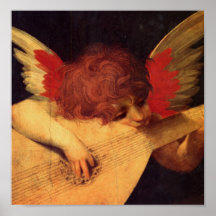 Musicien d'ange, chrétien de Rosso Fiorentino Affiches
