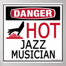 Musicien de jazz chaud affiche