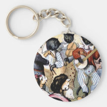 Musiciens de chat porte-clés