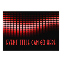 musicmeterz rouge carton d'invitation