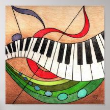 Musique colorée affiche