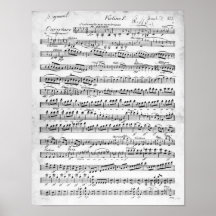 Musique de feuille pour l'ouverture à 'Egmont Poster