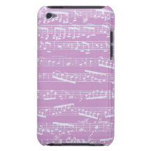 Musique de feuille rose étuis iPod touch