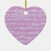Musique de feuille rose ornements de noël