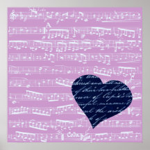 Musique de feuille rose posters