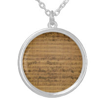 Musique de feuille vintage par Johann Sebastian Ba Pendentifs