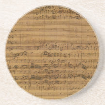 Musique de feuille vintage par Johann Sebastian Ba Dessous De Verre