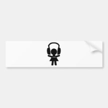 Musique de techno d'écouteurs autocollants pour voiture