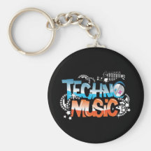 Musique de techno porte-clé