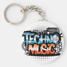 Musique de techno porte-clés