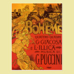 Musique vintage de Nouveau d'art ; Opéra de Boheme cartes postales
