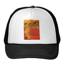 Musique vintage de Nouveau d'art ; Opéra de Boheme Casquettes De Camionneur