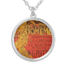 Musique vintage de Nouveau d'art ; Opéra de Boheme Colliers Personnalisés