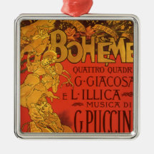 Musique vintage de Nouveau d'art ; Opéra de Boheme Décorations De Noël