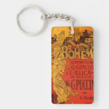 Musique vintage de Nouveau d'art ; Opéra de Boheme Porte-clés