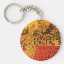 Musique vintage de Nouveau d'art ; Opéra de Boheme Porte-clé