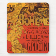 Musique vintage de Nouveau d'art ; Opéra de Boheme Tapis De Souris