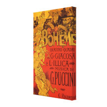 Musique vintage de Nouveau d'art ; Opéra de Boheme Toiles Tendues Sur Châssis