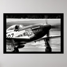 Mustang de P-51D - Enfer-heu buste Affiches