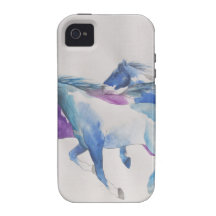 Mustangs sauvages au pastel coque vibe iPhone 4