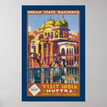 ~ Muttra de l'Inde de visite Posters