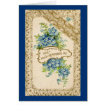 Myosotis vintage cartes de vœux