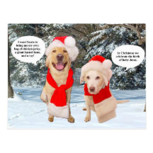 Myrtie et Moïse sur Noël Carte Postale