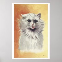 N° de peinture 1 de chat persan affiche