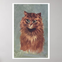 N° de peinture 4 de chat persan affiches