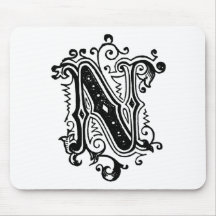 N - Lettre décorative Tapis De Souris