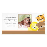 Naissance Annoucement de photo de bébé d'animaux d Cartes De Vœux Avec Photo