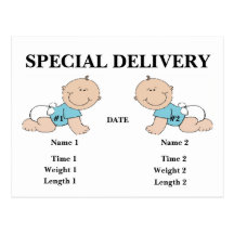 Naissance de carte postale de la LIVRAISON SPÉCIAL
