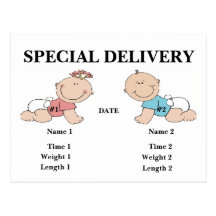 Naissance de carte postale de la LIVRAISON SPÉCIAL