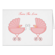 Naissance de jumeaux cartes de vœux