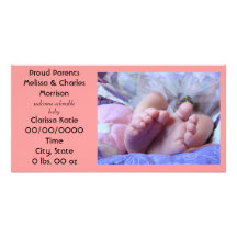 Naissance fière de cartes de parents d'annonces de cartes de vœux avec photo