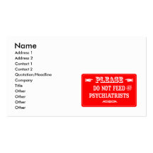 N'alimentez pas les psychiatres carte de visite