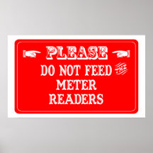 N'alimentez pas les releveurs de compteur posters