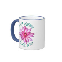 Nam Myoho Renge Kyo avec la conception de fleur de Tasse À Café