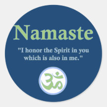Namaste - avec la citation et le symbole de l'OM Autocollants