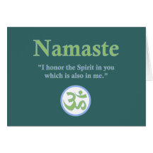 Namaste - avec la citation et le symbole de l'OM Cartes