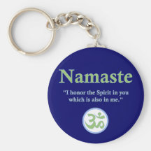 Namaste - avec la citation et le symbole de l'OM Porte-clef