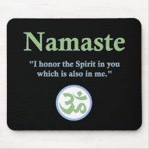 Namaste - avec la citation et le symbole de l'OM Tapis De Souris