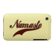 Namaste Bourgogne rouge élégant Coques iPhone 3