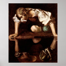 Narcisse, Caravaggio Affiches